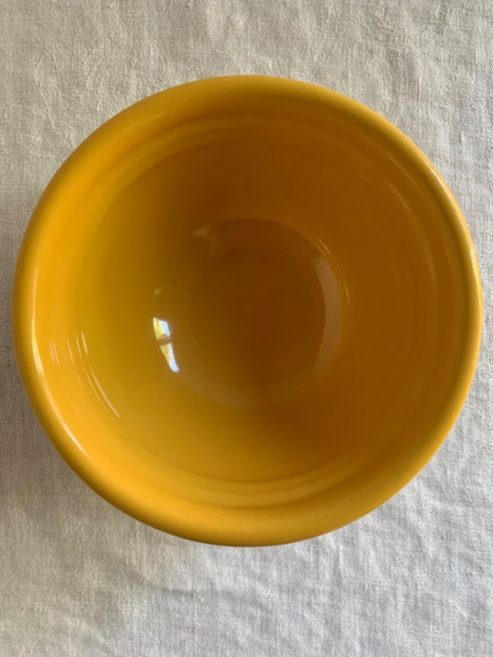 Vintage Bauer Ringware Chinese Yellow Fruit Bowl 5.5” Beehive Pottery